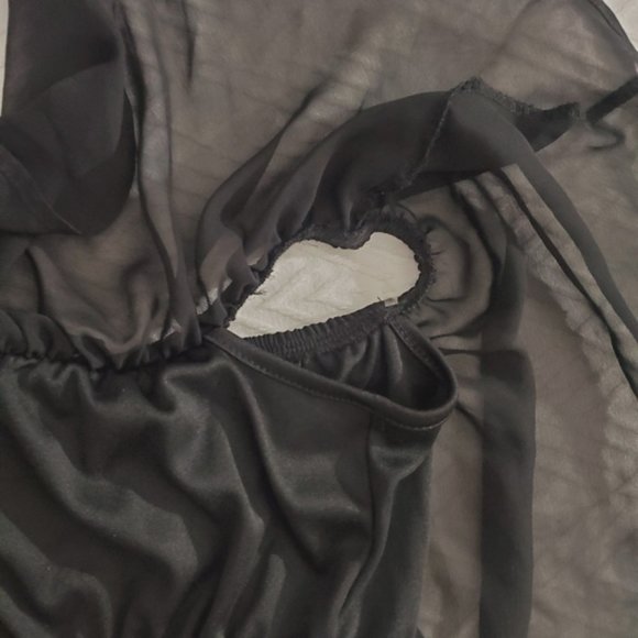 Boho Semi Sheer Multi Way Flowy Crop Top - Picture 9 of 11